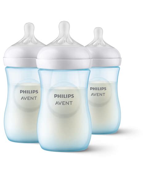 Philips AVENT 9oz Natural Baby Bottle Blue, 2.